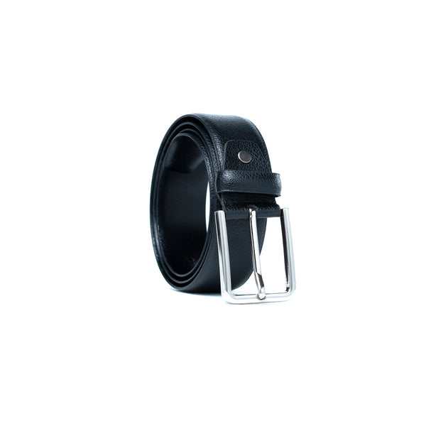 Single Side Kata Profile Black Leather Belts for Men - SKP121 BK