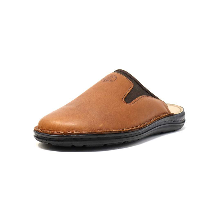 Mens Tan Leather Mules For Men, Genuine Leather Dark Tan Mule, mens leather mule sandals, Tan leather mule sandals, Tan sandals mules, tan leather open toe mules, leather slip on mules sandals