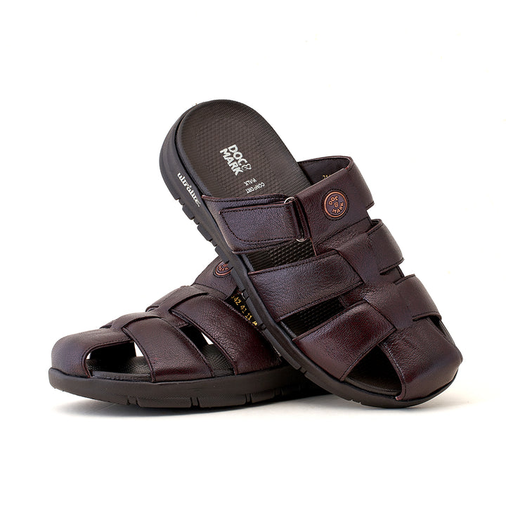 Ultralite Leather Sandals for Men-1127-CHRY/TN
