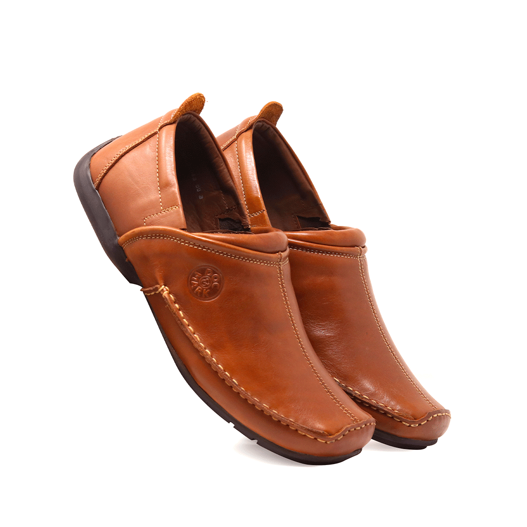 Men's Genuine Leather Loafer- 503DTN & BK