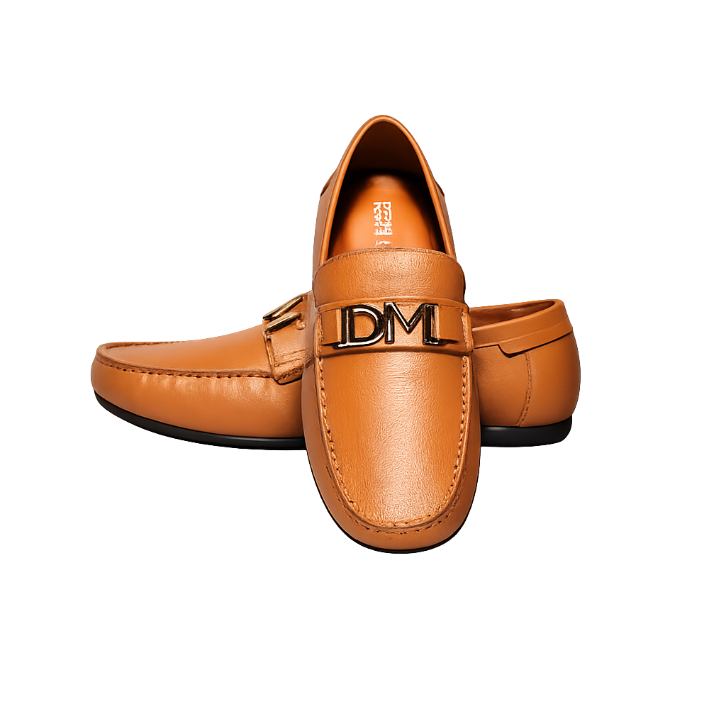 Men's Stylish Leather Loafer- 825 BK/TN