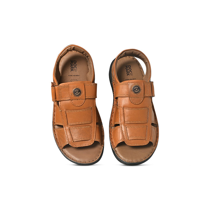 Stylish Leather Sandal - 1704BTN