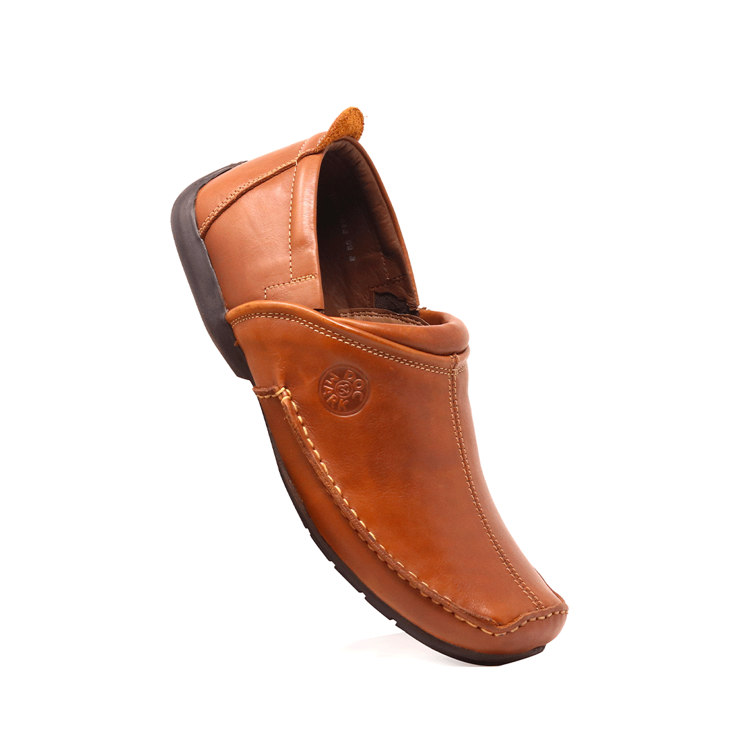 Men's Genuine Leather Loafer- 503DTN & BK