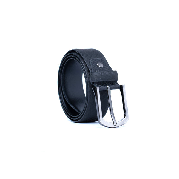 Single Side Kata Profile Black Leather Belts for Men - SKP72 BK