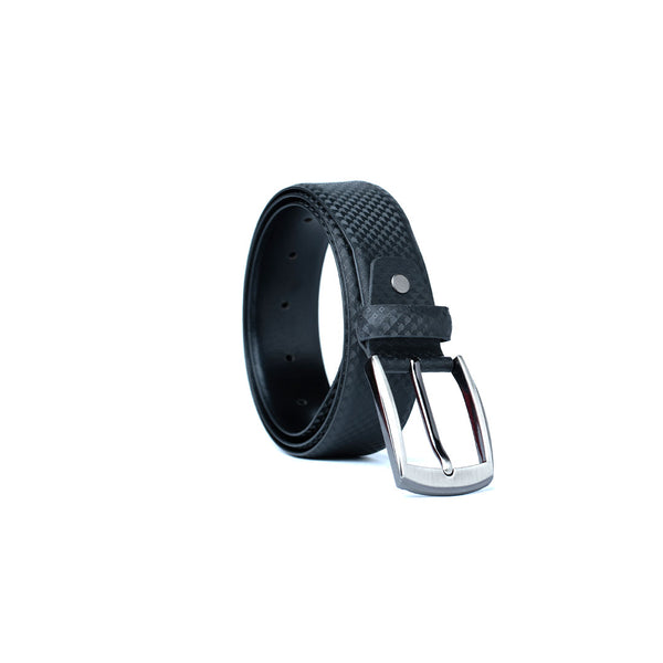 Single Side Kata Profile Black Leather Belts for Men - SKP28 BK