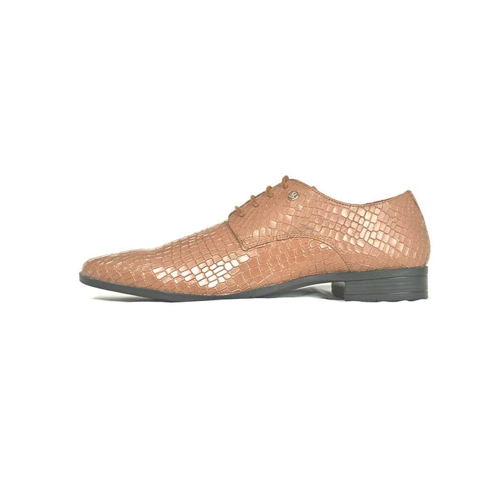 Croco-Print  Casual Leather Shoes -764BN/TN/BK