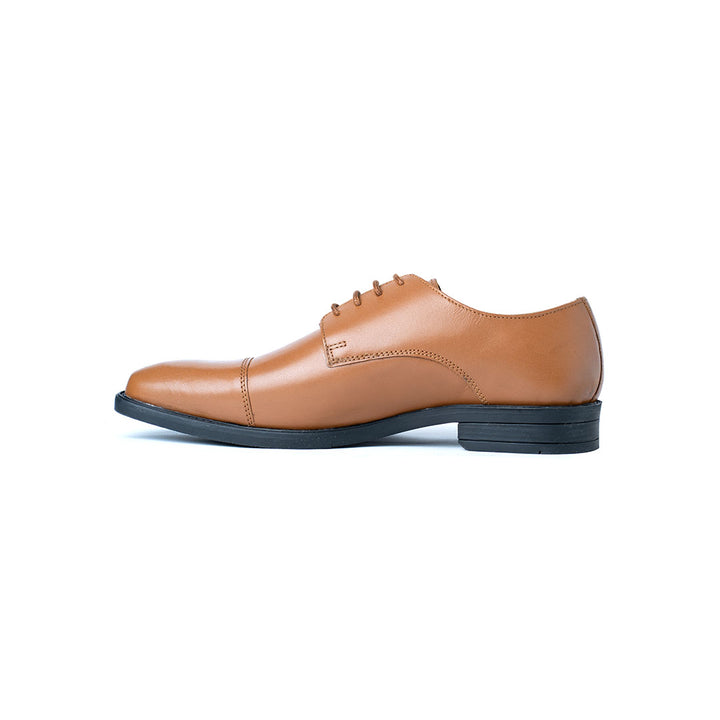 Men's Formal Full Grain Leather Crafted Shoes - 722 TN/BK