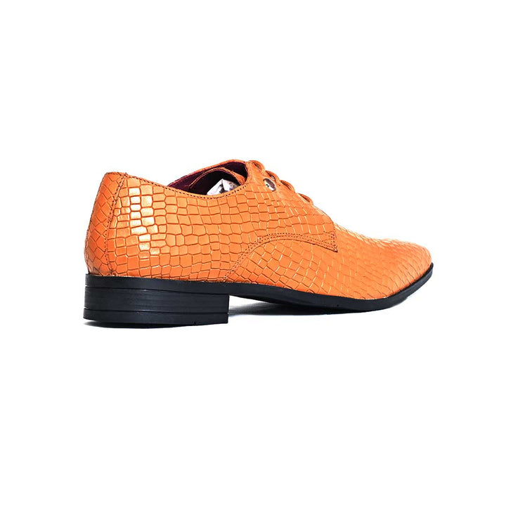 Croco-Print  Casual Leather Shoes -764BN/TN/BK