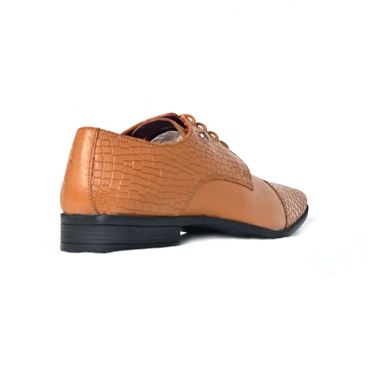 Croco Printed Casual Leather Shoes-768BN/TN/BK