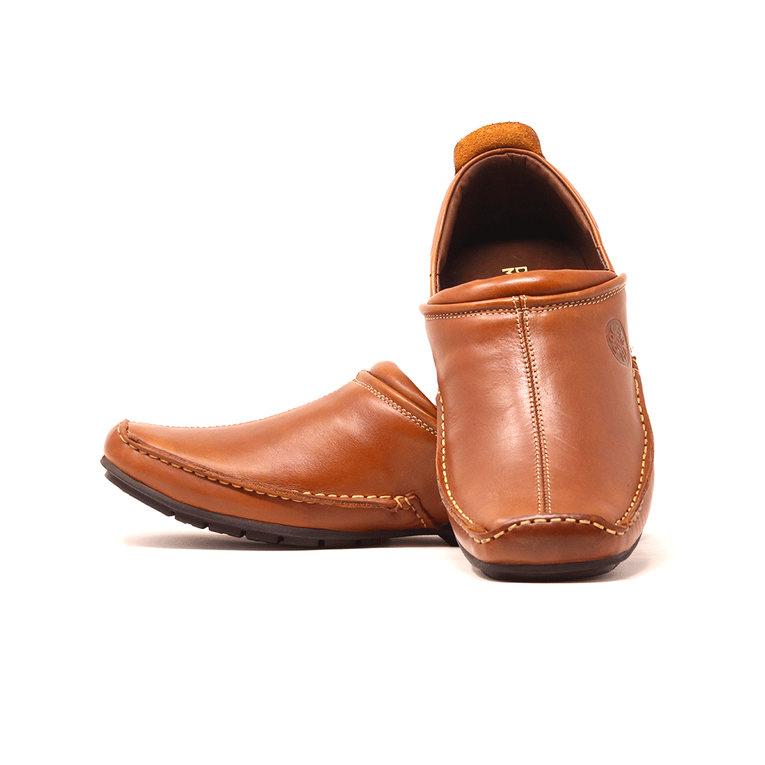 Men's Genuine Leather Loafer- 503DTN & BK