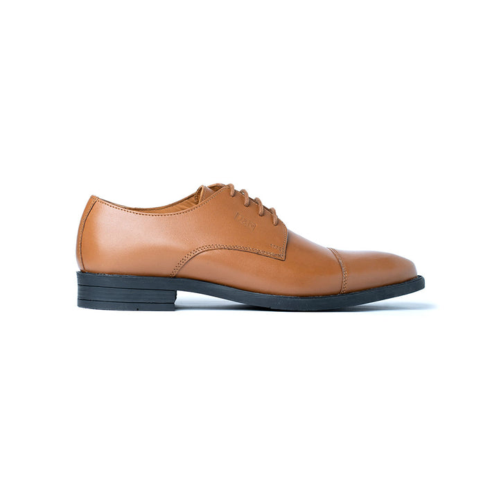 Men's Formal Full Grain Leather Crafted Shoes - 722 TN/BK
