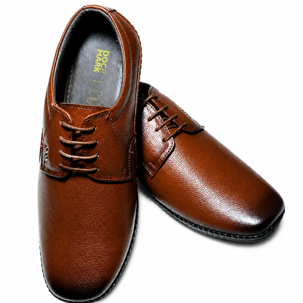 Genuine Leather Derbys Formal Shoes- 688 BK / TN