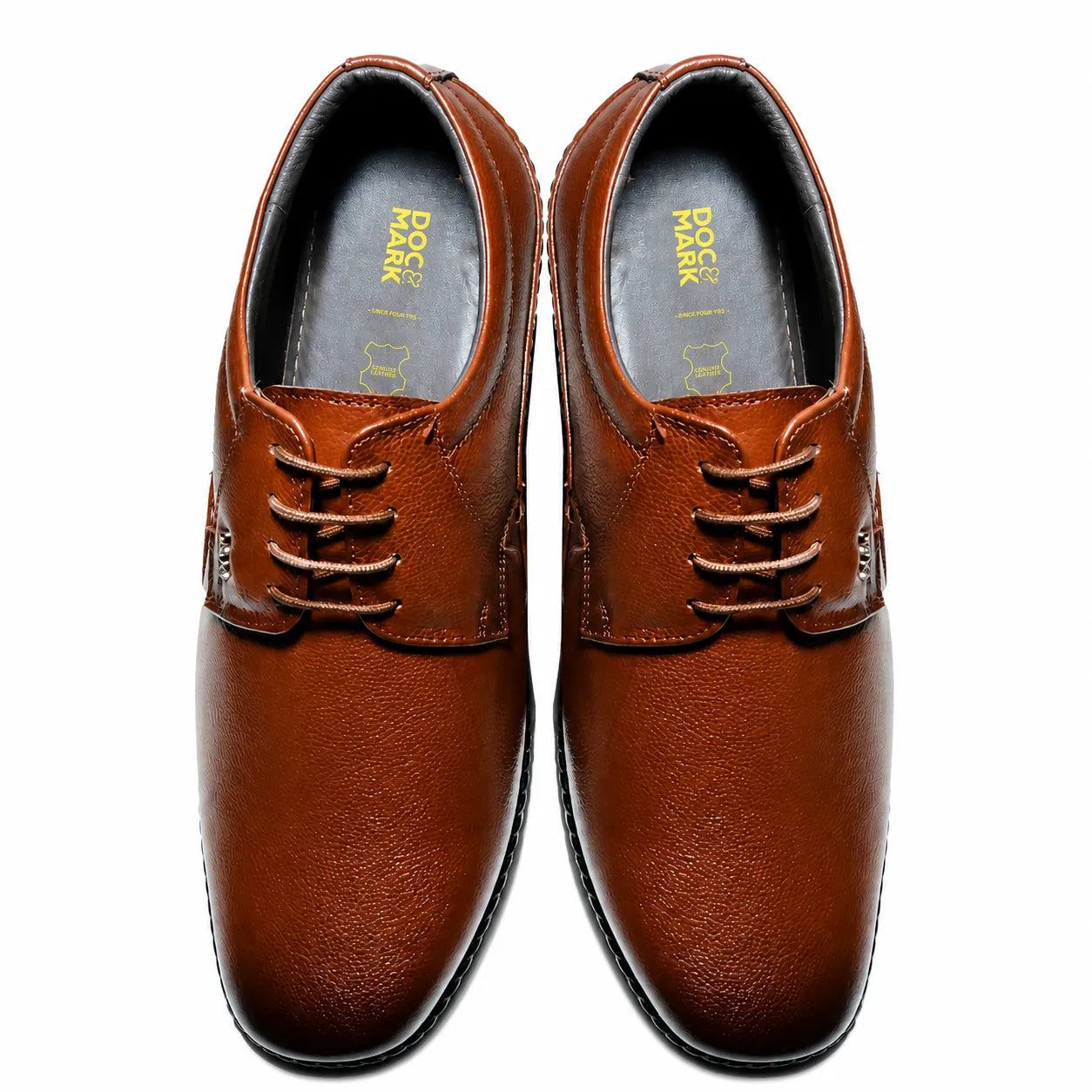 Genuine Leather Derbys Formal Shoes- 688 BK / TN