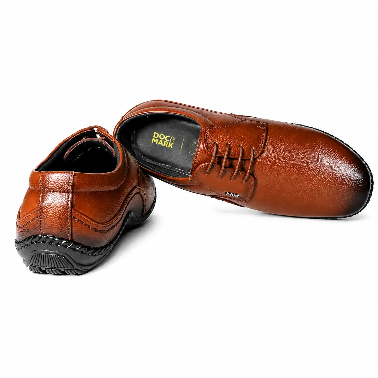 Genuine Leather Derbys Formal Shoes- 688 BK / TN