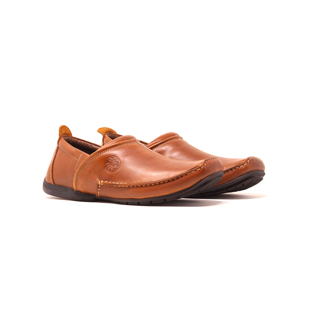 Men's Genuine Leather Loafer- 503DTN & BK