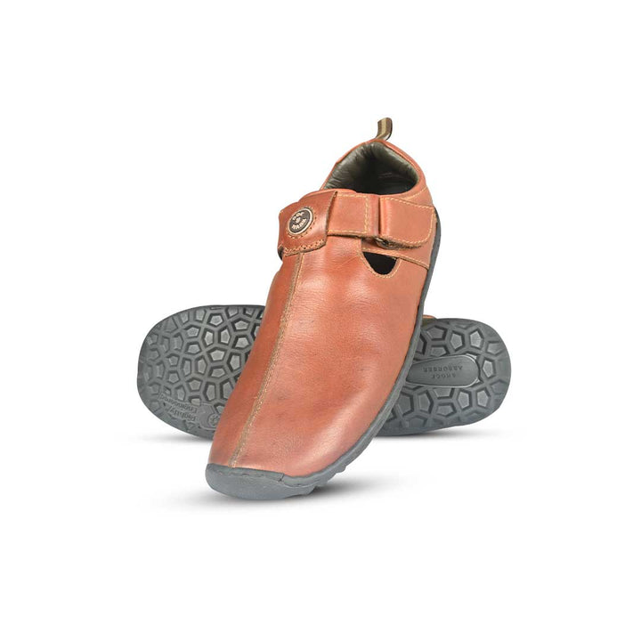 Elegent Leather Sandals for Men - 1606-DTN