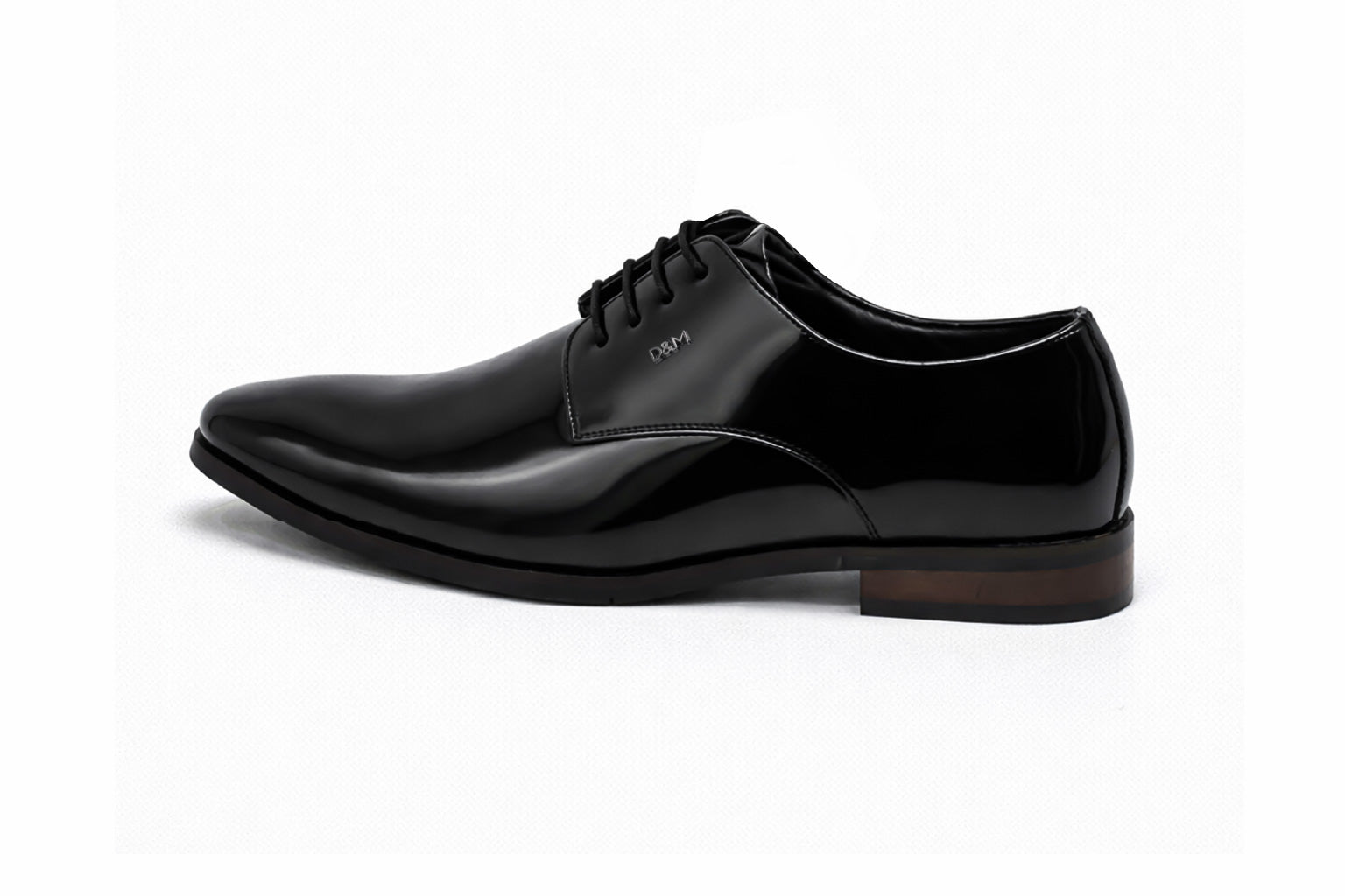 Full Grain Patent Leather Derby Shoes 902BK