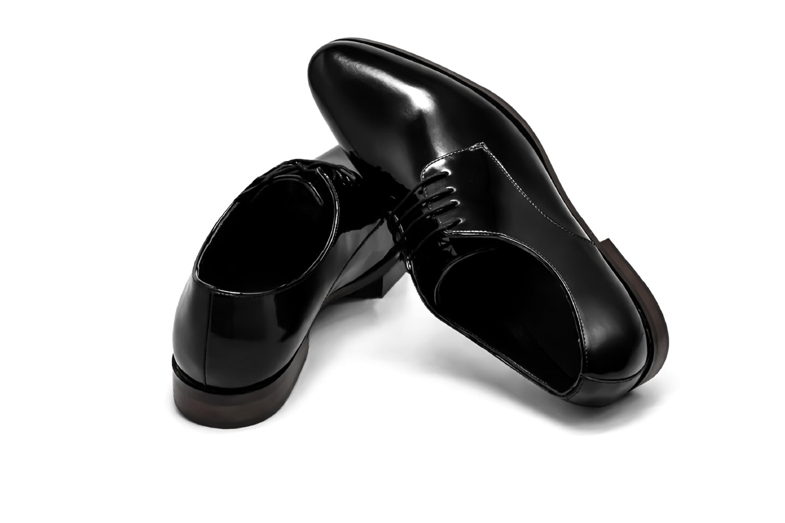 Full Grain Patent Leather Derby Shoes 902BK