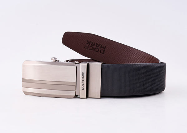 Premium Leather Men Auto Lock Turning Buckle Belt ALT77REV