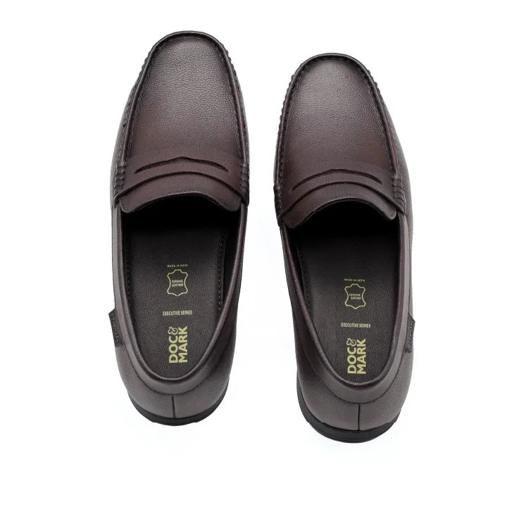 Men's Stylish Leather Loafers  625 BK/ DBN