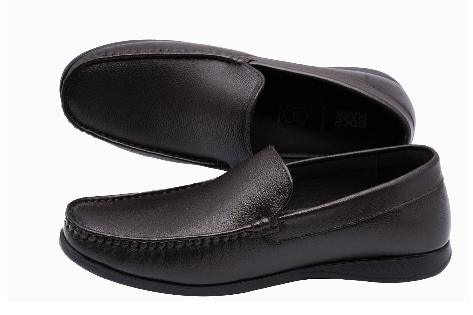 Men's Stylish Leather Loafers  621 BK/ CBN
