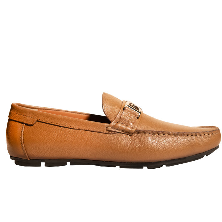 Men's Stylish Leather Loafer- 825 BK/TN