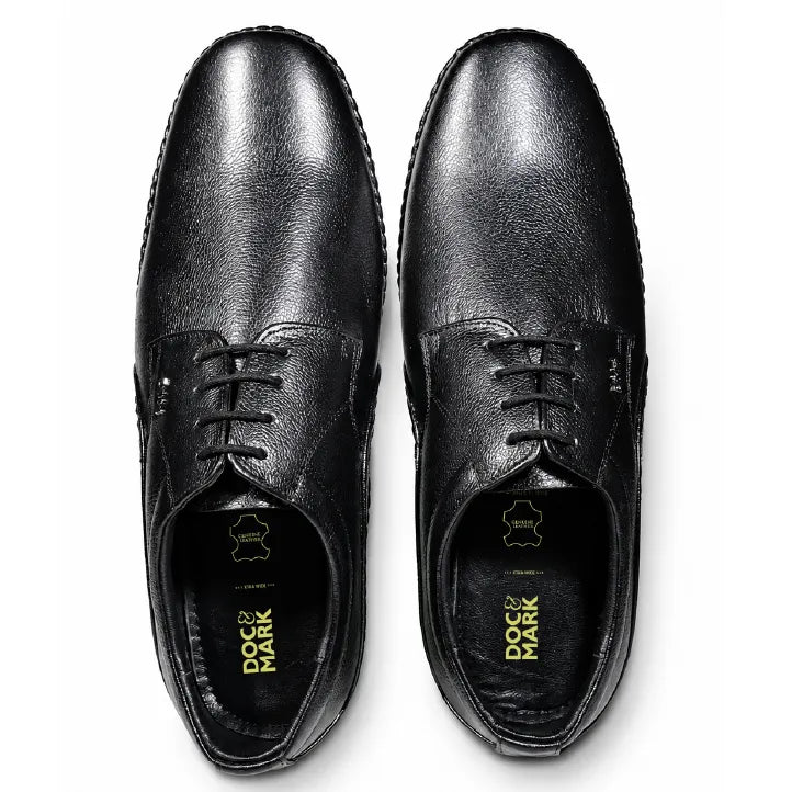 Genuine Leather Derbys Formal Shoes- 688 BK / TN