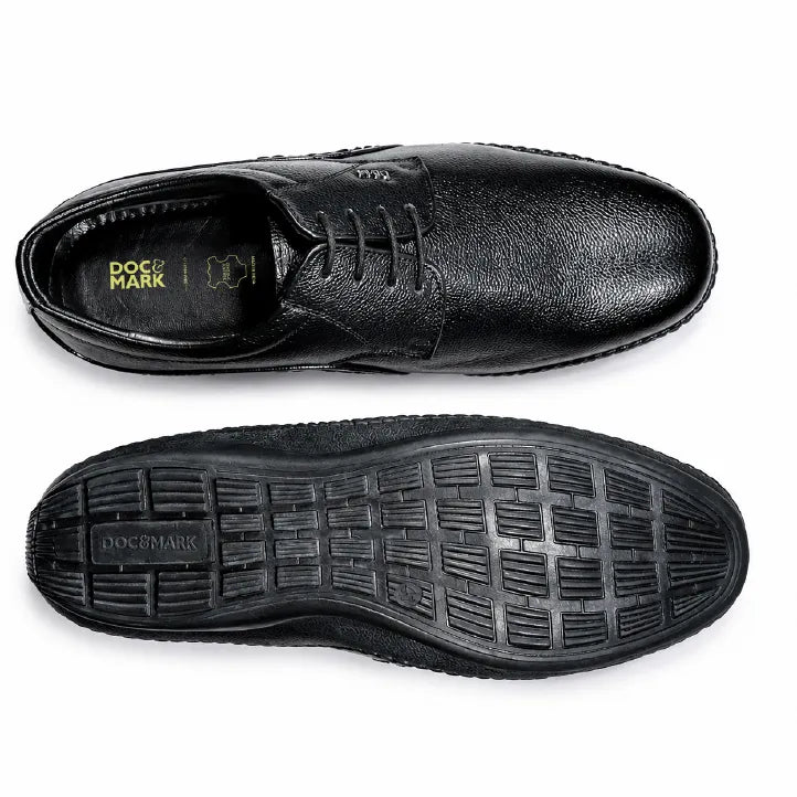 Genuine Leather Derbys Formal Shoes- 688 BK / TN