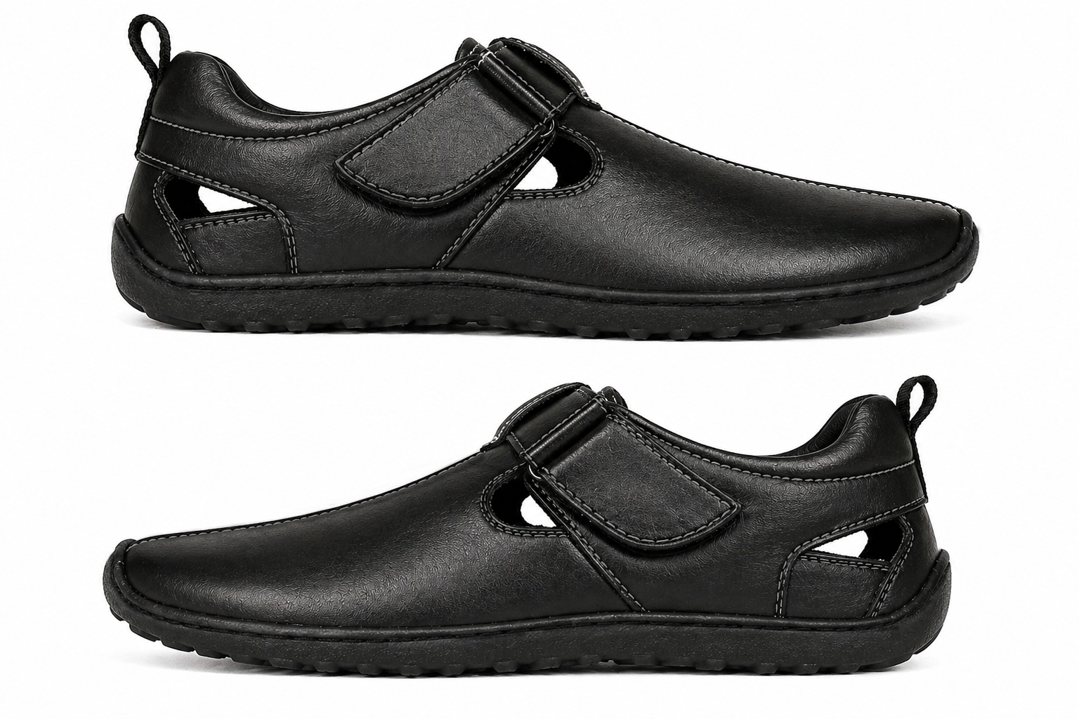 Elegent Leather Sandals for Men - 1606-DTN & BK
