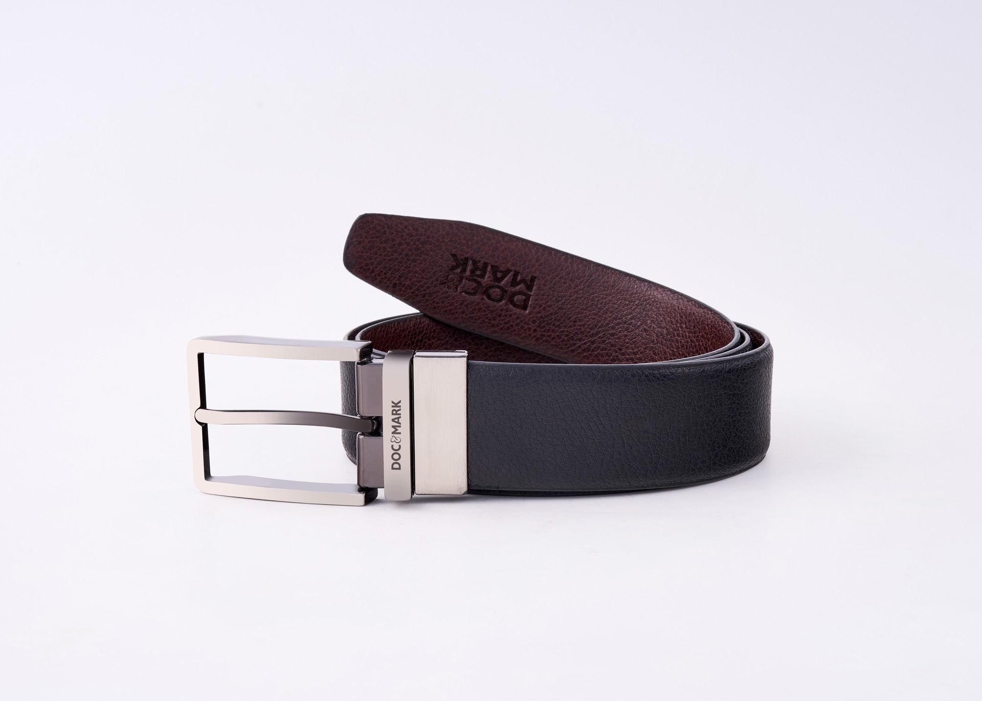 Premium Leather Men Kata Turning Buckle Belt KT105REV