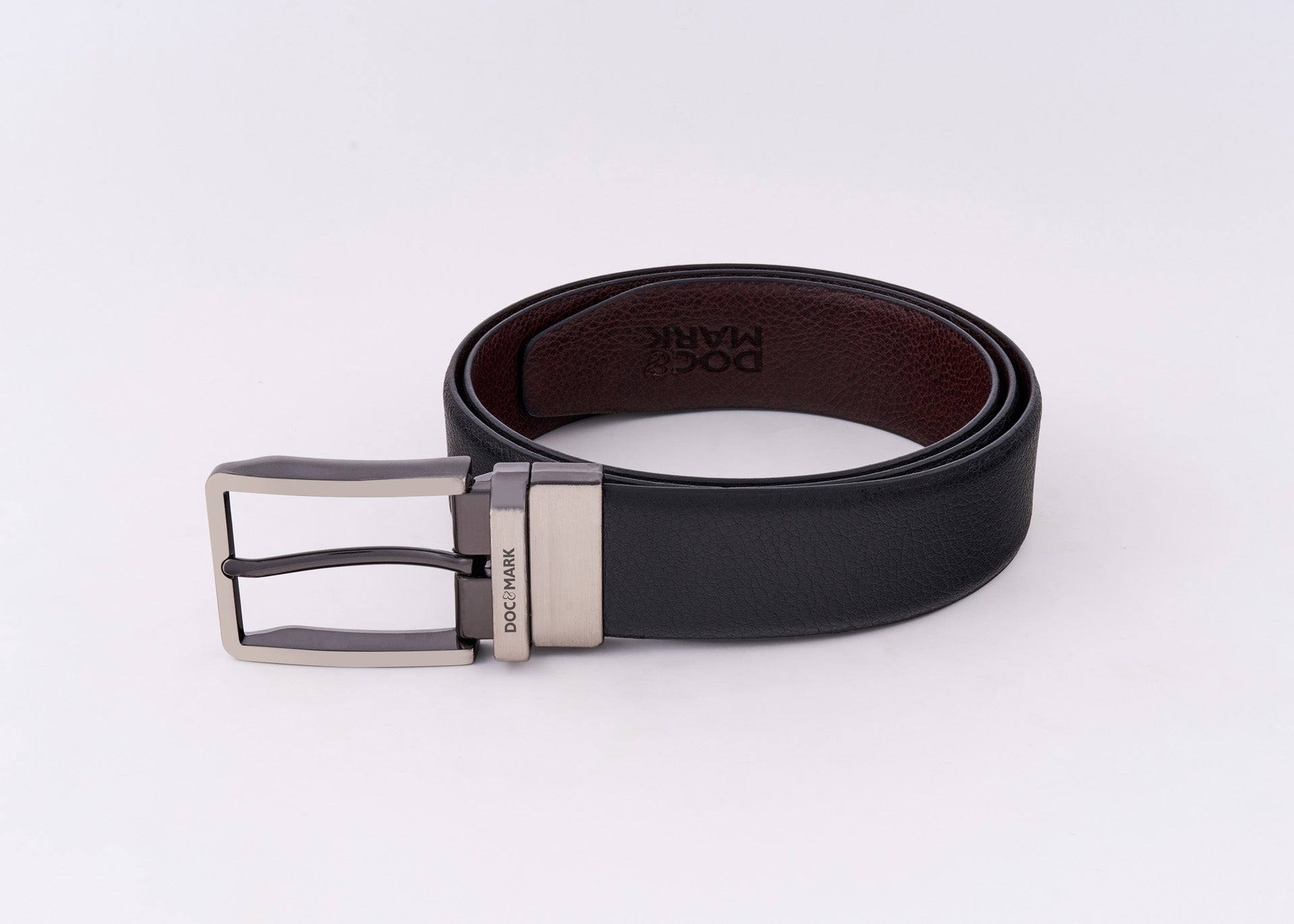 Premium Leather Men Kata Turning Buckle Belt KT105REV