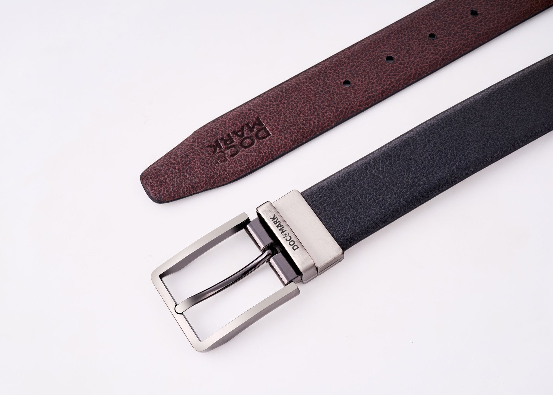 Premium Leather Men Kata Turning Buckle Belt KT105REV