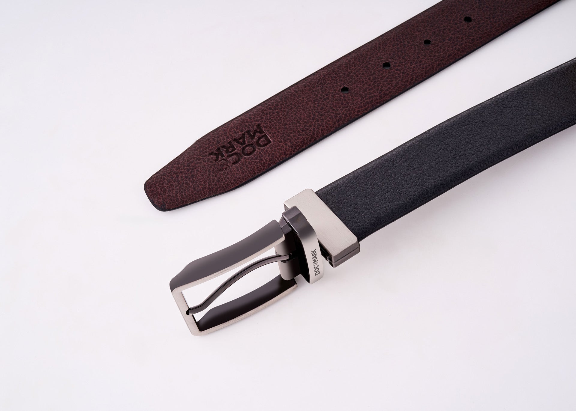 Premium Leather Men Kata Turning Buckle Belt KT105REV