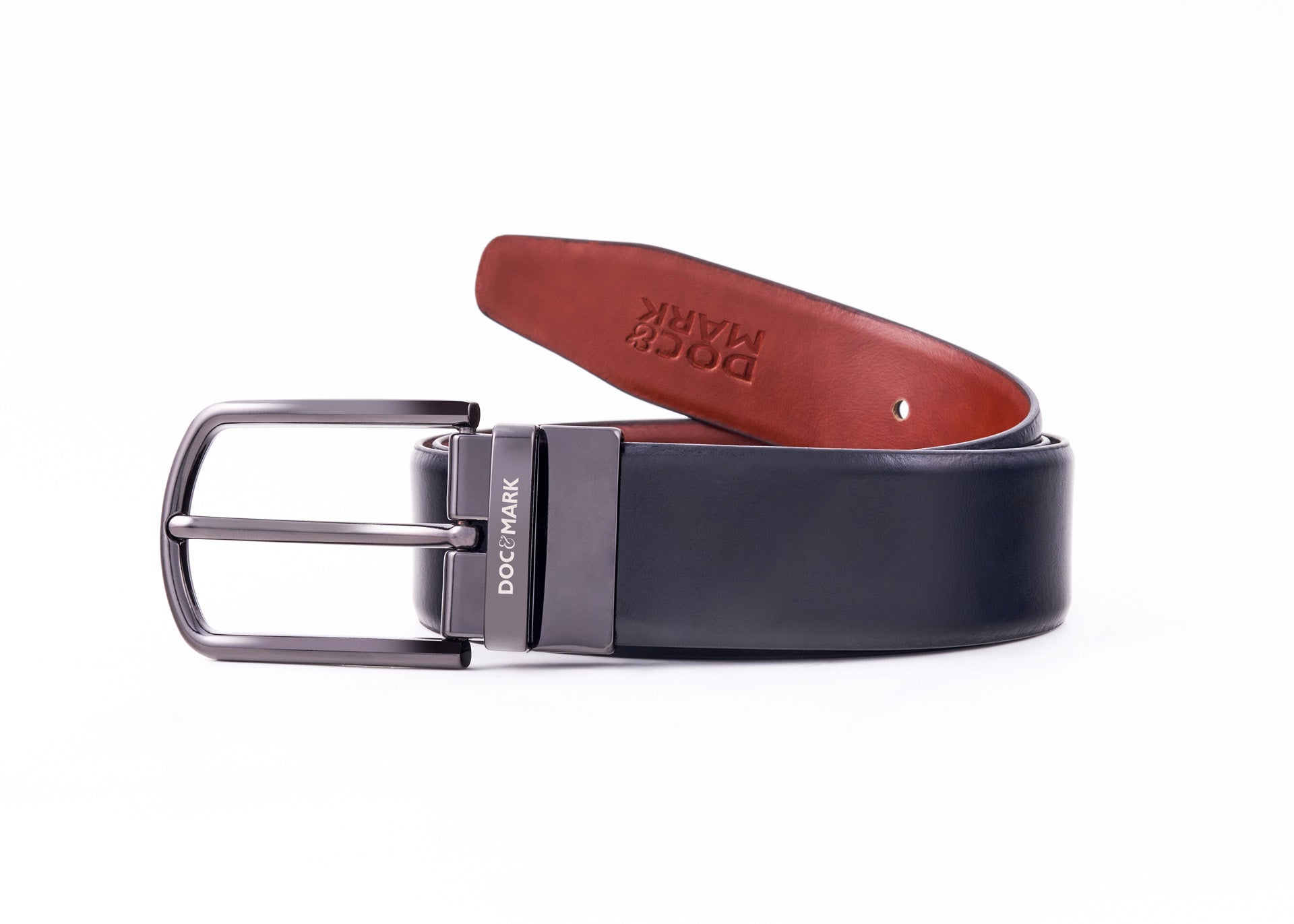 Premium Leather Men Kata Turning Buckle Belt KT152REV