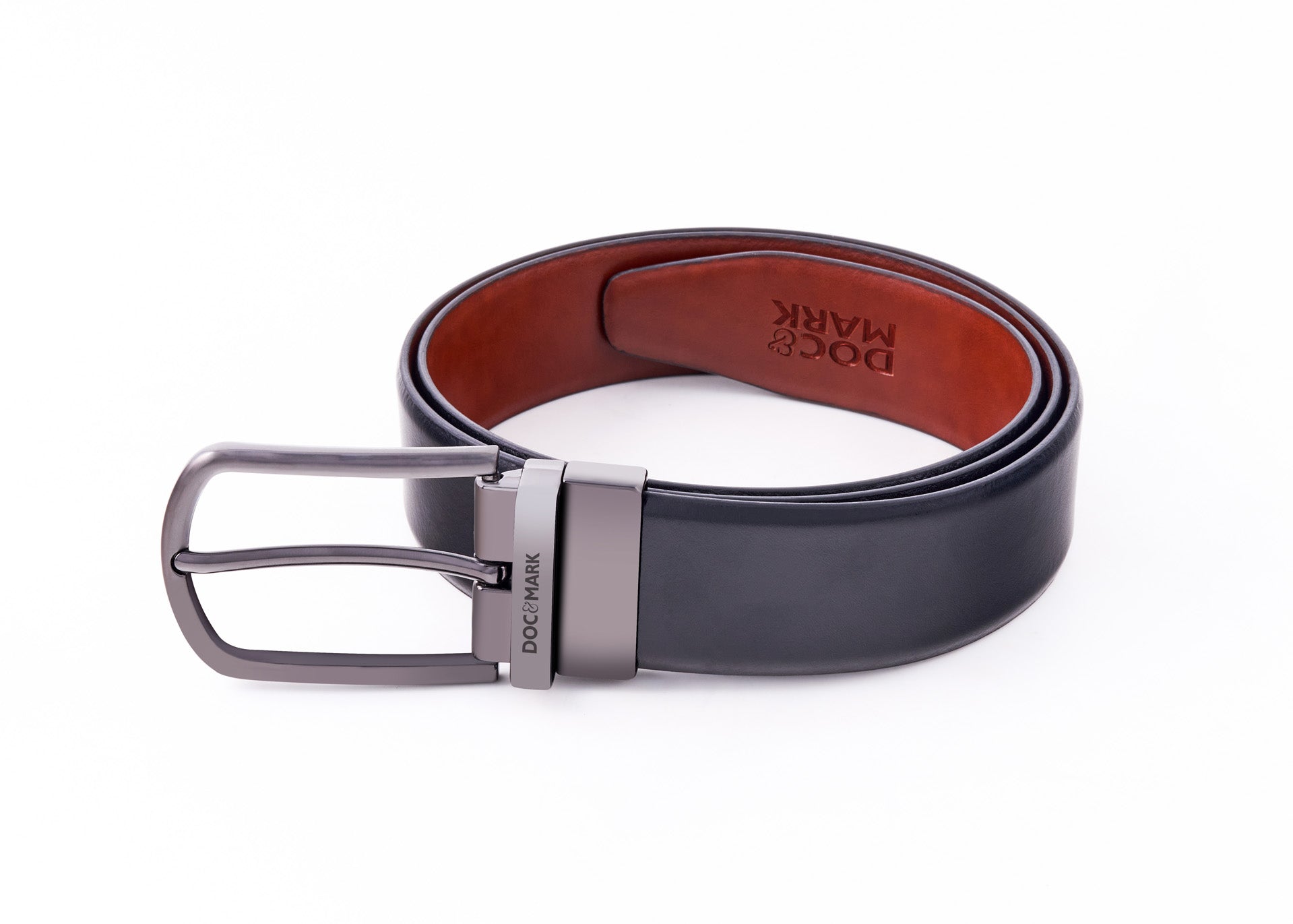 Premium Leather Men Kata Turning Buckle Belt KT152REV