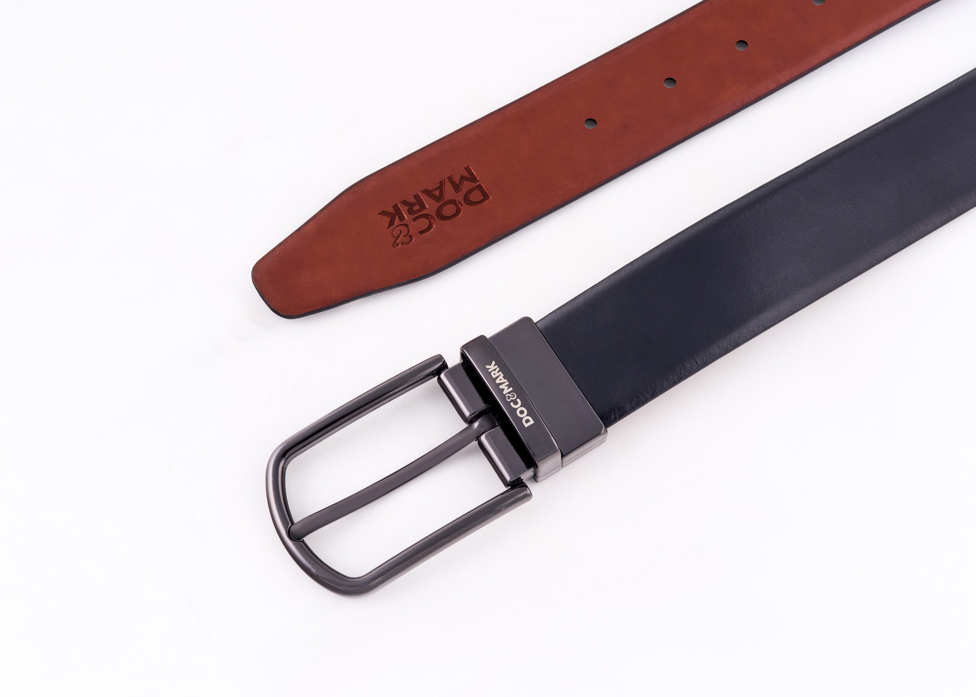 Premium Leather Men Kata Turning Buckle Belt KT152REV