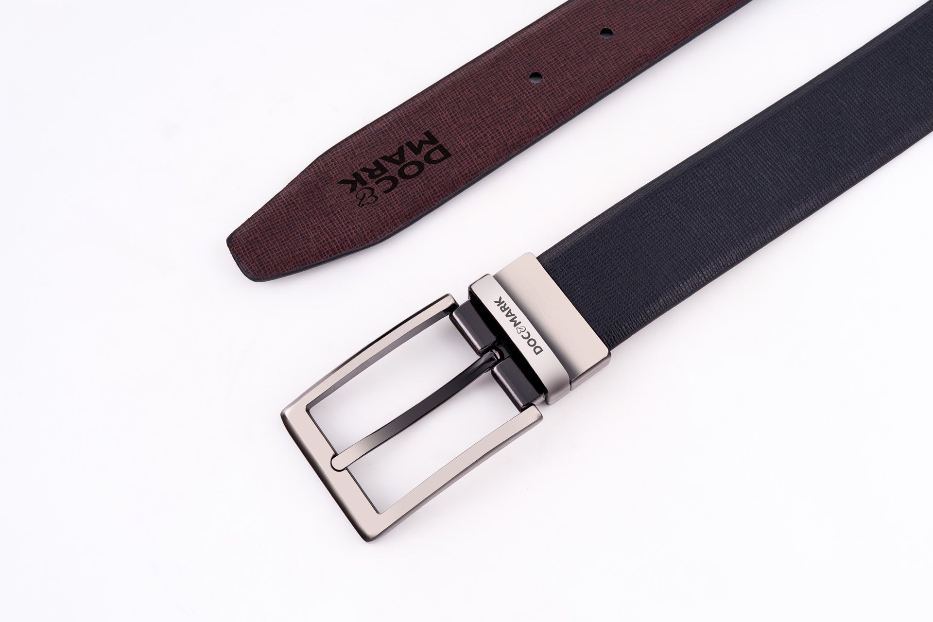 Premium Leather Men Kata Turning Buckle Belt KT154REV