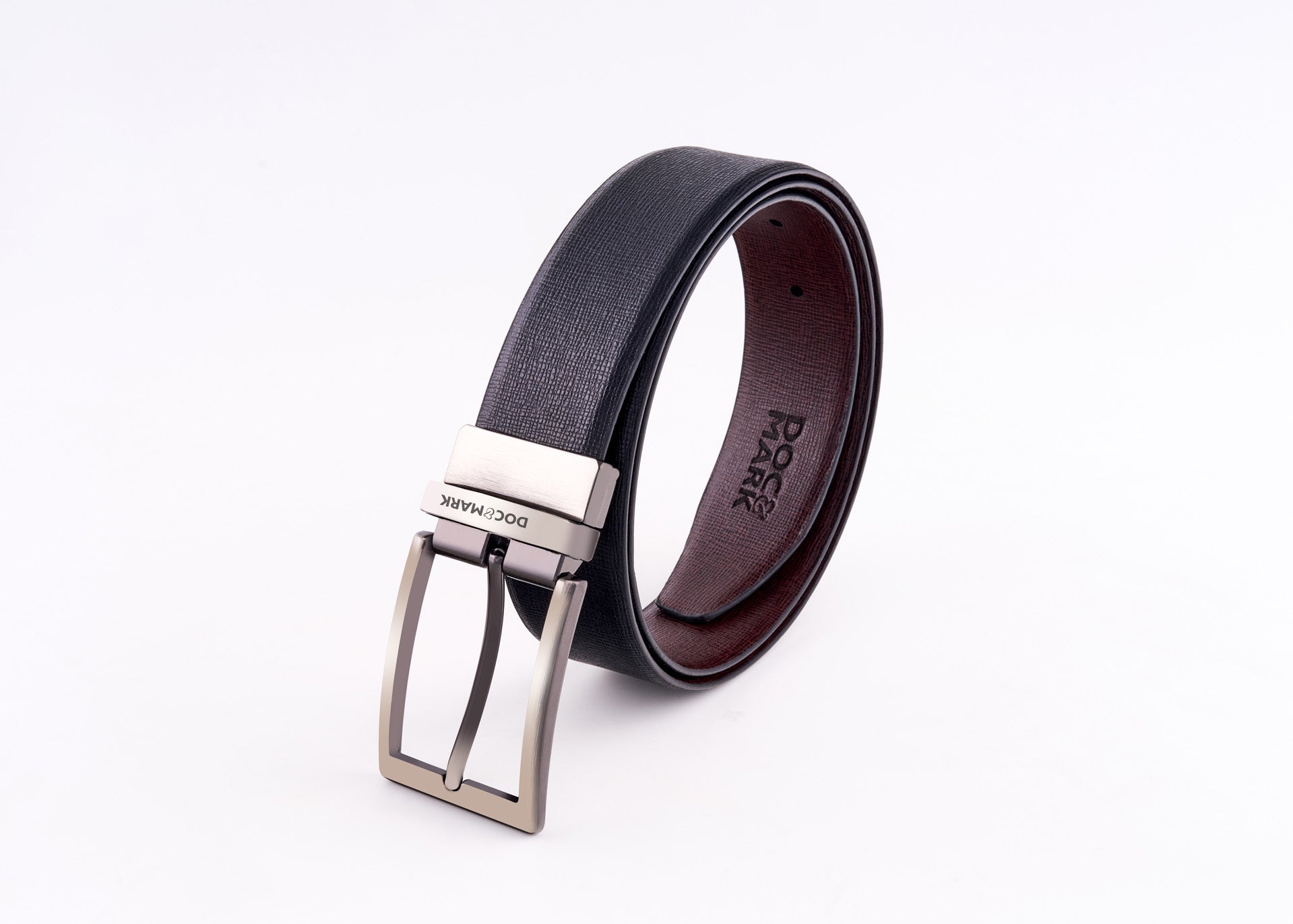 Premium Leather Men Kata Turning Buckle Belt KT154REV