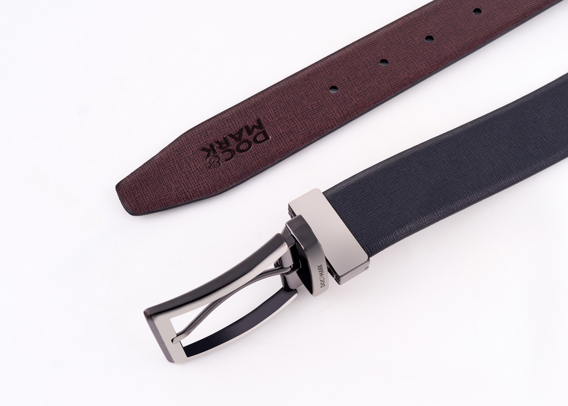 Premium Leather Men Kata Turning Buckle Belt KT154REV