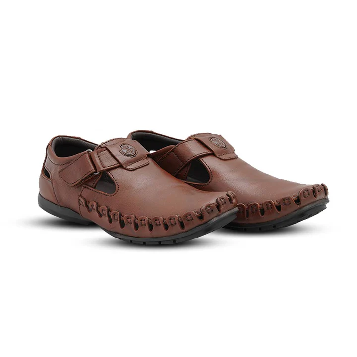 Leather Sandals for Men - 1076- TN/BN