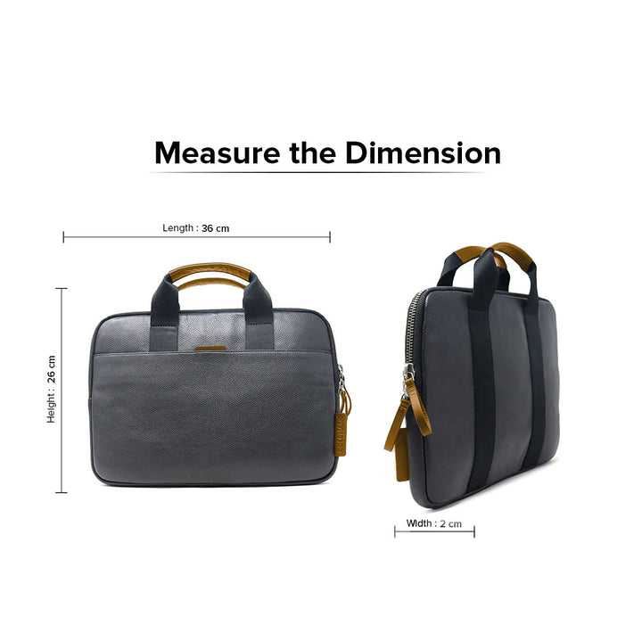 LEATHER LAPTOP/TAB BAG M030-BK/TN