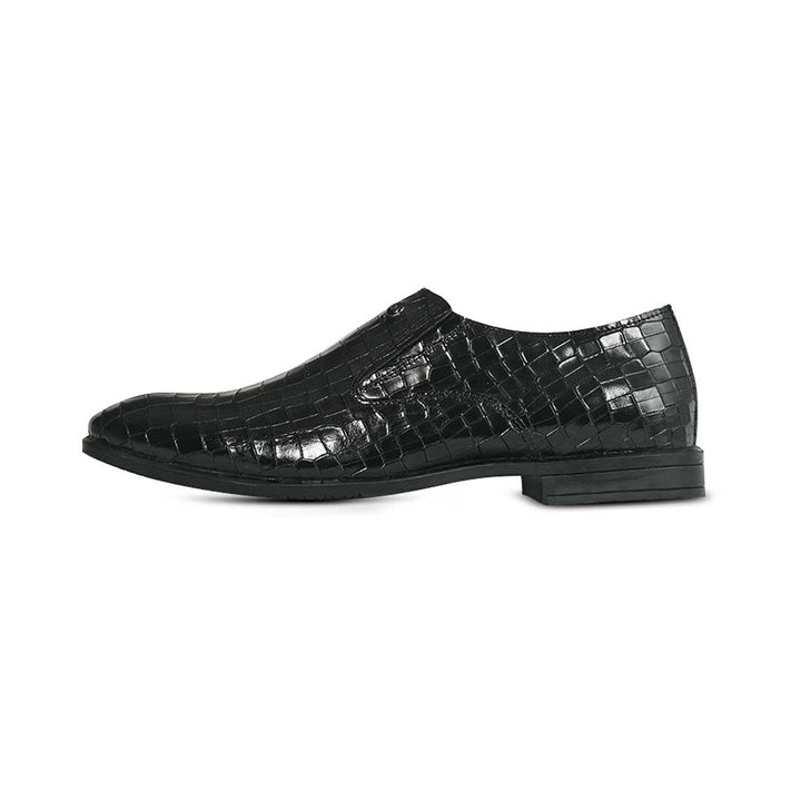 Croco Print-Men's Formal Leather Shoes - 847BK