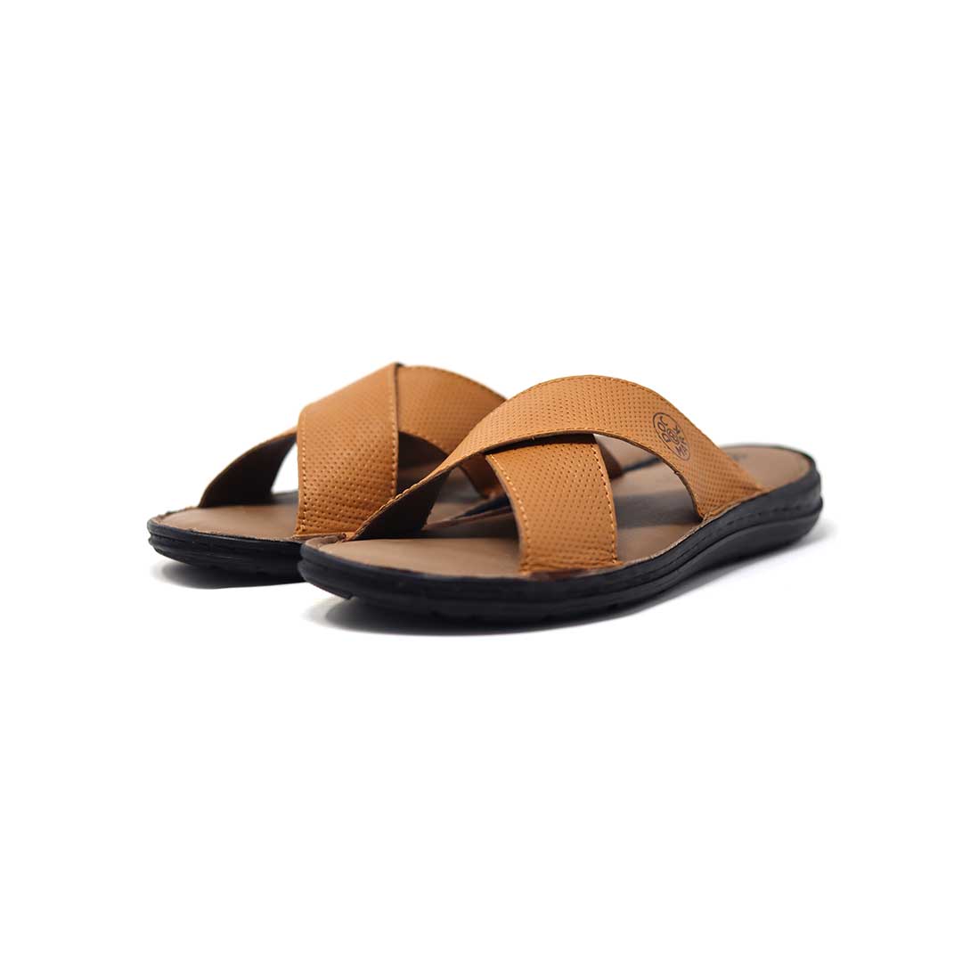 Mens leather slippers online sales