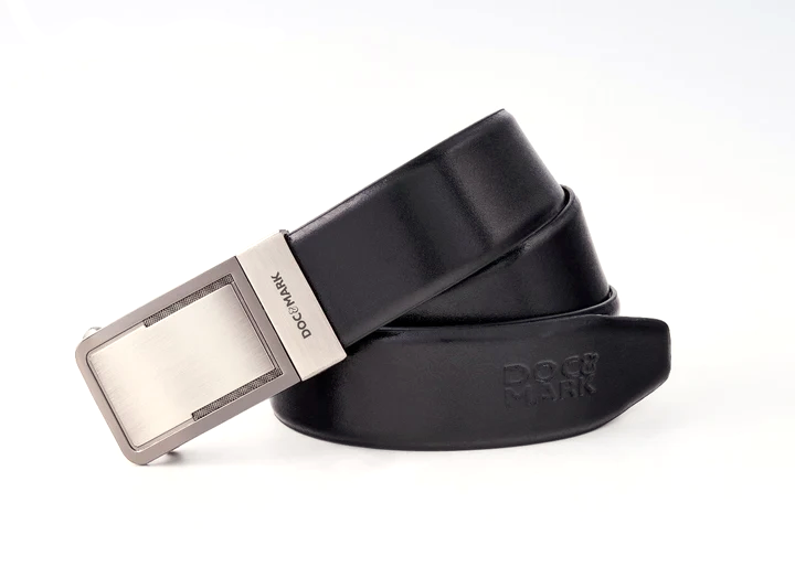 Premium Leather Men Auto Lock Turning Buckle Belt ALT67REV