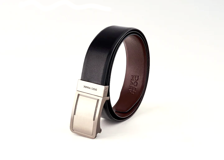Premium Leather Men Auto Lock Turning Buckle Belt ALT67REV
