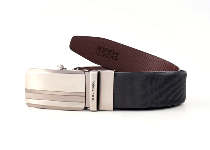 Premium Leather Men Auto Lock Turning Buckle Belt ALT74REV