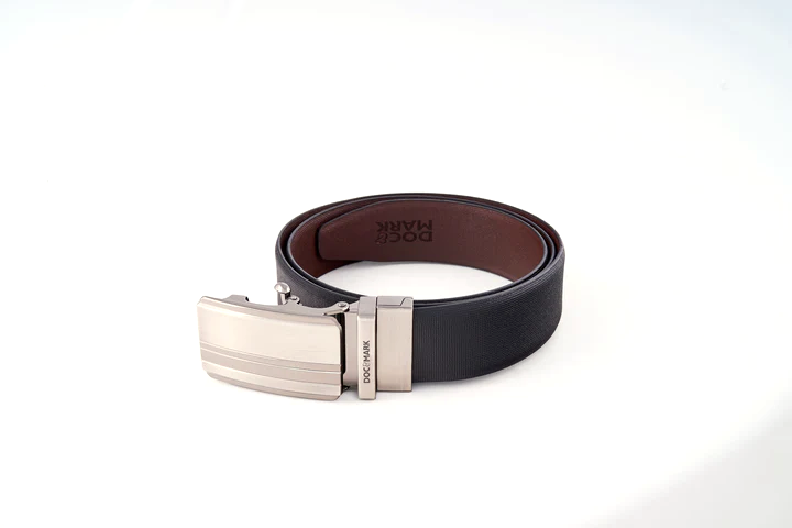 Premium Leather Men Auto Lock Turning Buckle Belt ALT77REV