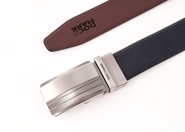 Premium Leather Men Auto Lock Turning Buckle Belt ALT77REV