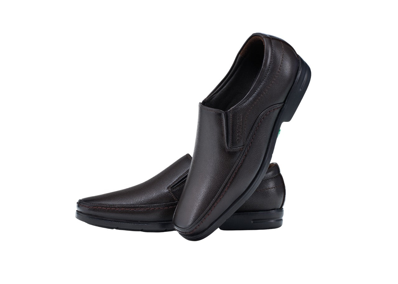 Airport-Friendly Leather Shoes 637BK & DBN