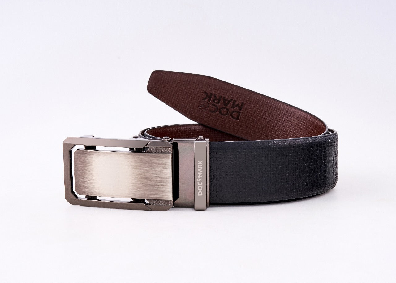 Auto Lock Reversible Leather Belt - Model AL100REV